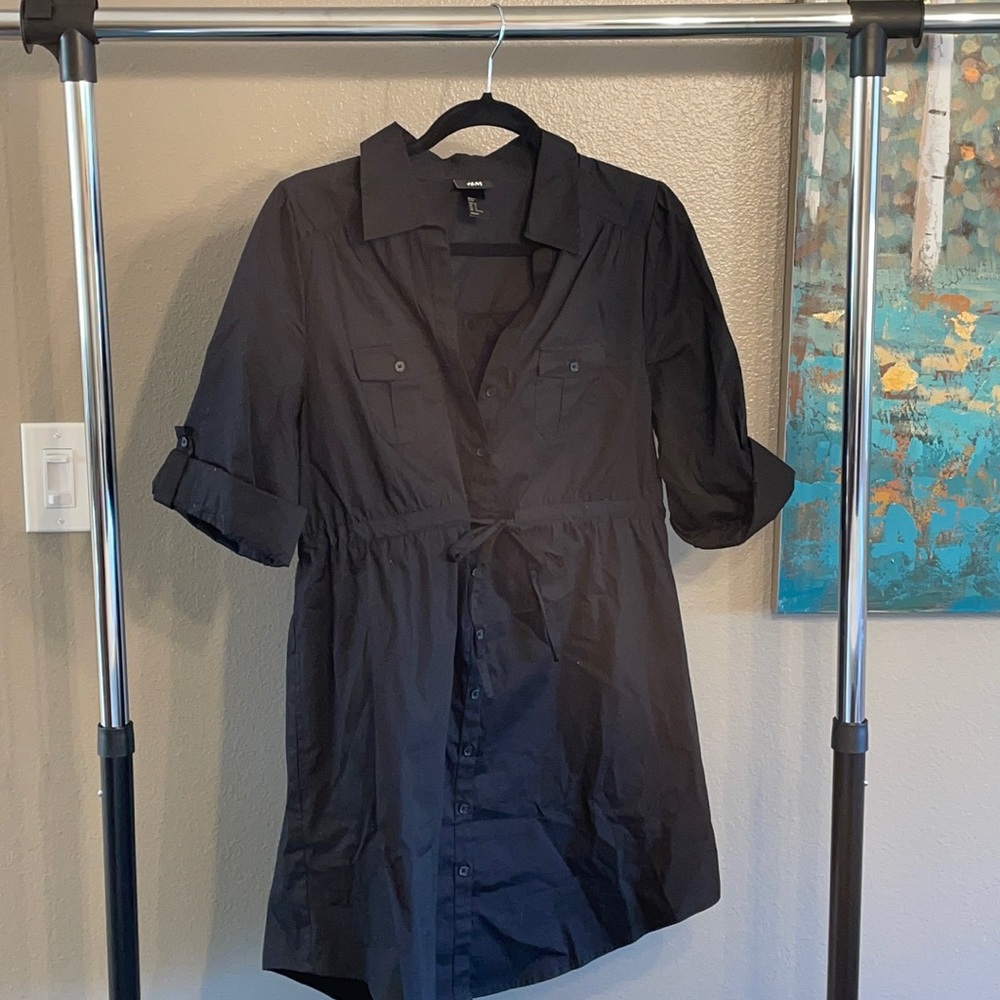 H&M black utility dress